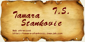 Tamara Stanković vizit kartica